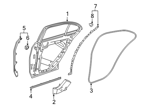 2021 Mercedes-Benz E63 AMG S Door & Components Diagram 2