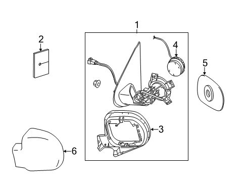 Mirror Glass Diagram for 163-810-01-19