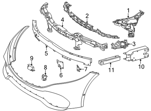 2024 Mercedes-Benz EQS 450+ Bumper & Components - Front Diagram 4