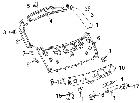 Lower Trim Panel Clamp Diagram for 002-991-21-70