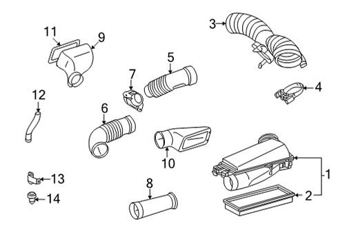 2009 Mercedes-Benz G55 AMG Air Intake Diagram