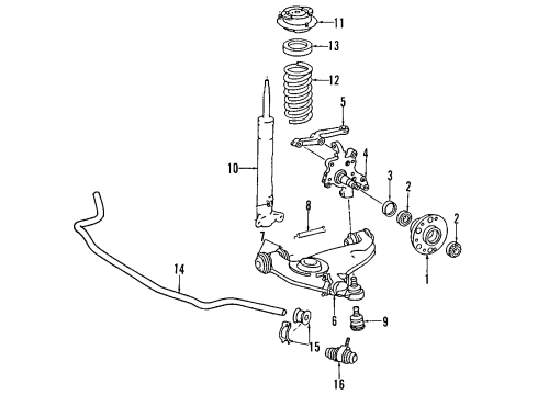 Stabilizer Bar Diagram for 124-323-55-65