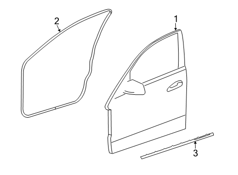 2012 Mercedes-Benz E350 Front Door, Body Diagram