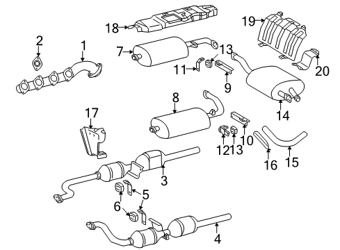 Converter & Pipe Diagram for 463-490-34-19-80