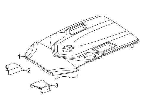 2022 Mercedes-Benz G550 Engine Appearance Cover Diagram