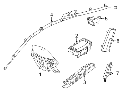 2017 Mercedes-Benz GLA250 Air Bag Components Diagram 1