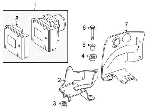 2019 Mercedes-Benz GLS450 Anti-Lock Brakes Diagram 1