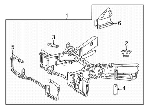 Front Inner Structure Side Bracket Diagram for 190-620-87-00