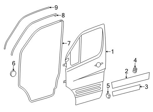 2010 Mercedes-Benz Sprinter 2500 Front Door