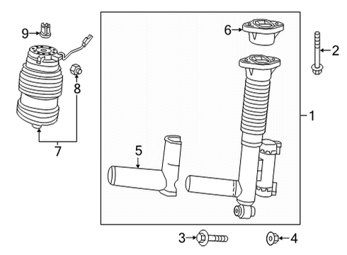 2021 Mercedes-Benz E63 AMG S Shocks & Components - Rear Diagram 2