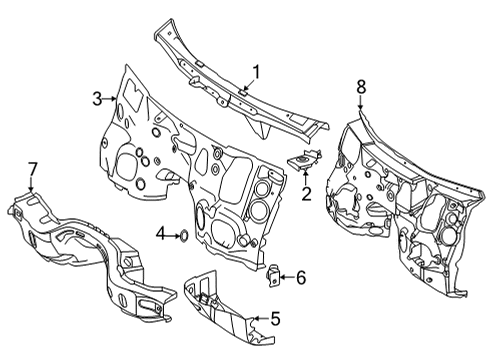 2024 Mercedes-Benz C43 AMG Cowl Diagram 2