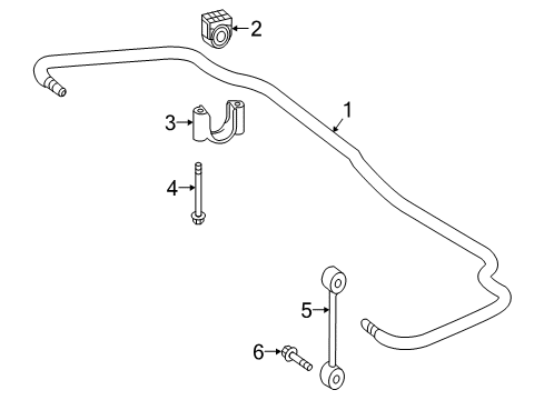 2017 Mercedes-Benz Metris Rear Suspension Components, Stabilizer Bar Diagram 3