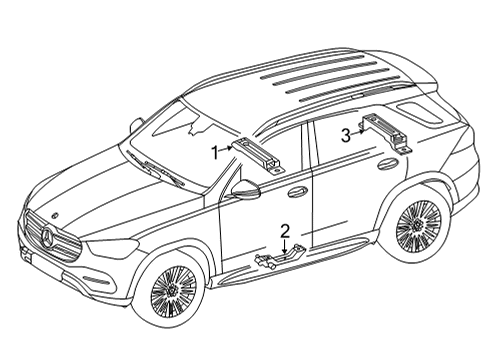 2021 Mercedes-Benz GLS63 AMG Keyless Entry Components Diagram