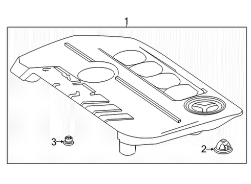 2022 Mercedes-Benz CLA35 AMG Engine Appearance Cover Diagram