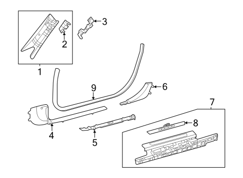 Cowl Trim Diagram for 232-680-11-00-8T92