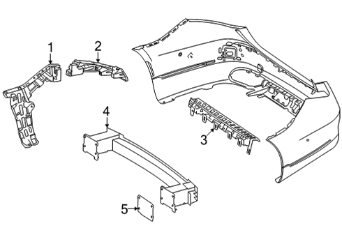 2021 Mercedes-Benz S580 Bumper & Components - Rear Diagram 4