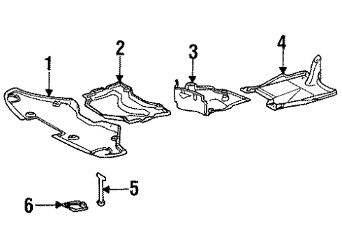 1997 Mercedes-Benz S600 Splash Shields, Cooling Diagram