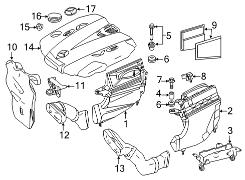 2013 Mercedes-Benz E350 Air Intake Diagram 1