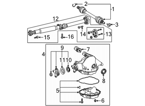 Drive Shaft Diagram for 167-410-79-03