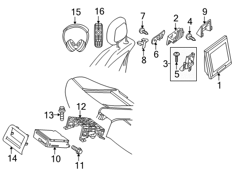 2015 Mercedes-Benz E63 AMG Entertainment System Components Diagram