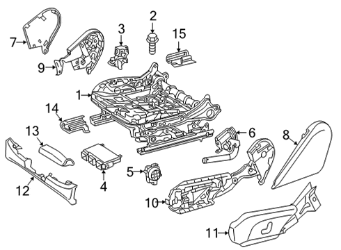 2021 Mercedes-Benz E63 AMG S Power Seats Diagram 2