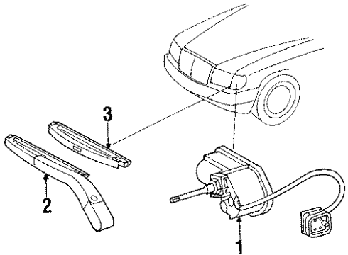 1989 Mercedes-Benz 300TE Washer Components, Electrical Diagram