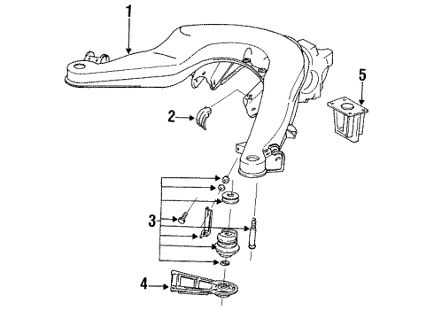 1985 Mercedes-Benz 300CD Rear Suspension Mounting