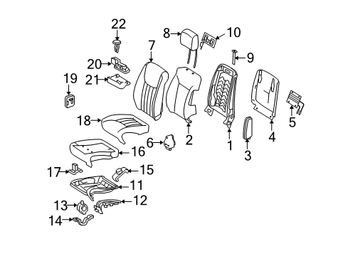 Headrest Diagram for 164-970-18-00-9E38