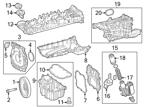 2024 Mercedes-Benz GLE53 AMG Engine Parts Diagram 3