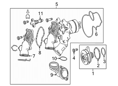 2020 Mercedes-Benz AMG GT 63 Water Pump Diagram