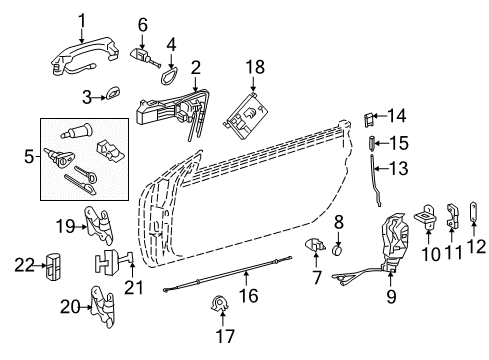 Lock Cylinder Assembly Diagram for 230-890-20-67-3590