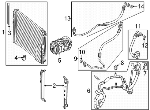 Condenser Bracket Diagram for 099-504-05-00