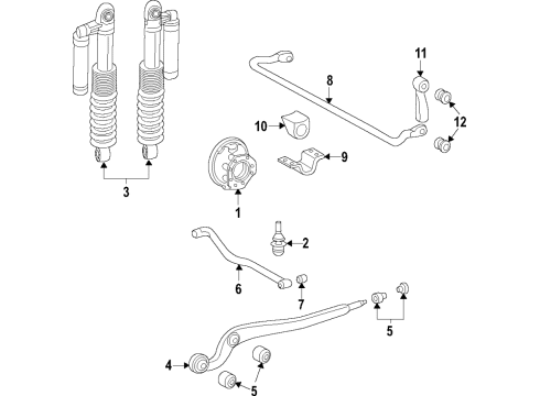 2018 Mercedes-Benz G550 Front Suspension, Ride Control, Stabilizer Bar Diagram 2