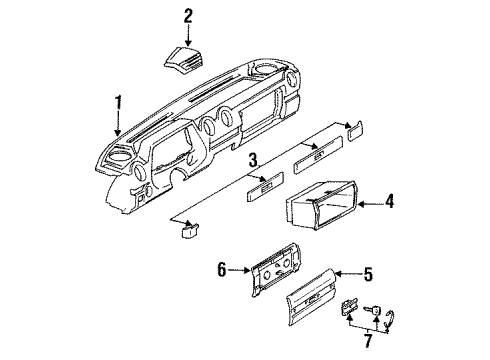 Glove Box Diagram for 123-689-00-91