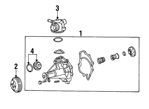 1991 Mercedes-Benz 500SL Water Pump Diagram