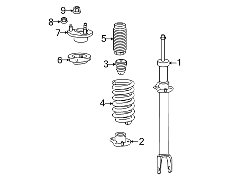 2023 Mercedes-Benz AMG GT 53 Struts & Components  Diagram