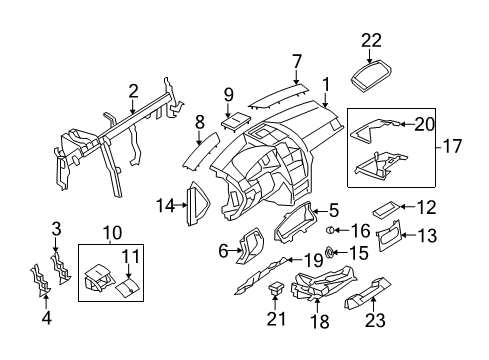 Instrument Panel Diagram for 204-680-37-87-9F45