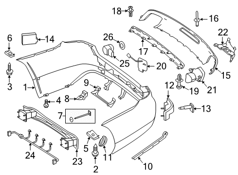 Bumper Cover Lower Bracket Diagram for 218-885-18-14