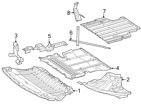 2024 Mercedes-Benz EQE AMG Splash Shields Diagram