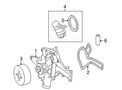 2006 Mercedes-Benz R500 Water Pump Diagram