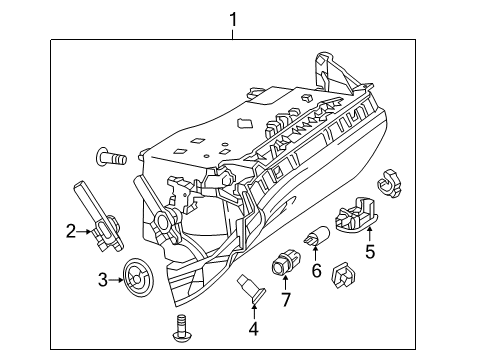 Glove Box Diagram for 231-680-25-01-7F06