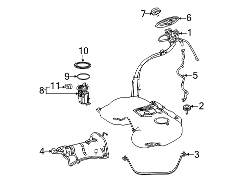 2020 Mercedes-Benz GLE580 Fuel System Components