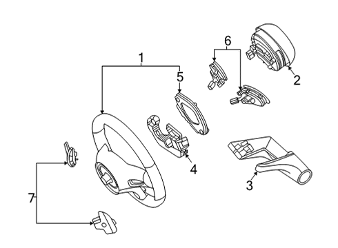 2020 Mercedes-Benz GLE450 Steering Column & Wheel, Steering Gear & Linkage Diagram 6