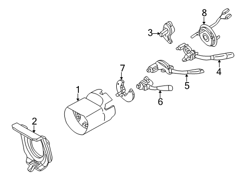 2003 Mercedes-Benz CL55 AMG Upper Steering Column Diagram