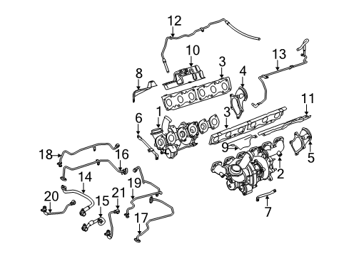 2011 Mercedes-Benz SL65 AMG Exhaust Manifold Diagram