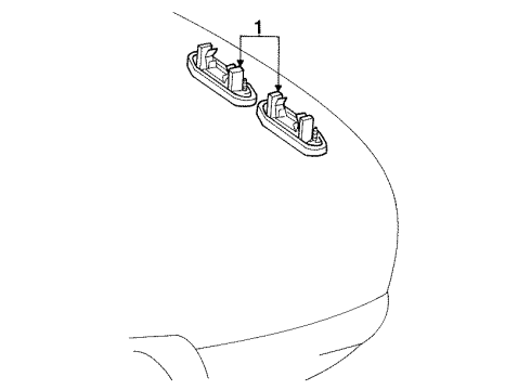 1987 Mercedes-Benz 300E License Lamps Diagram