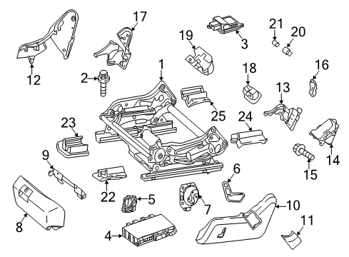 Pelvic Air Bag Cover Diagram for 212-918-22-30-8N84