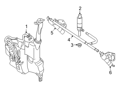 2010 Mercedes-Benz GL350 Washer Components Diagram