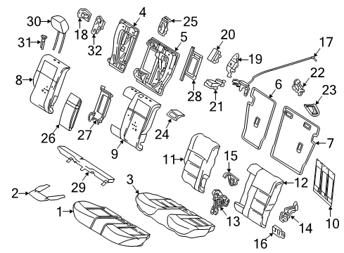 Seat Back Cover Diagram for 212-920-31-35-7J95