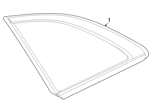 2023 Mercedes-Benz EQE 500 SUV Glass & Hardware  Diagram